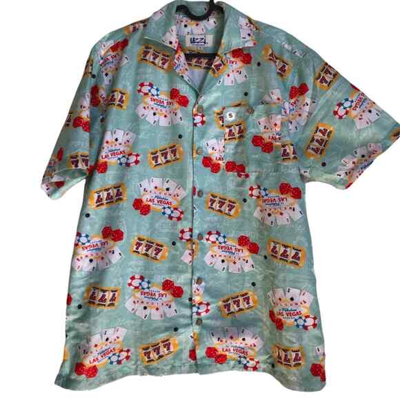 UZZI amphibious gear Welcome to Las Vegas button down shirt mens S - Picture 2 of 8
